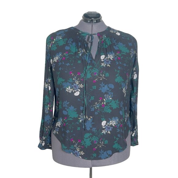 torrid Tops - Torrid Chiffon Black Floral Peasant Blouse (Size 00/M)